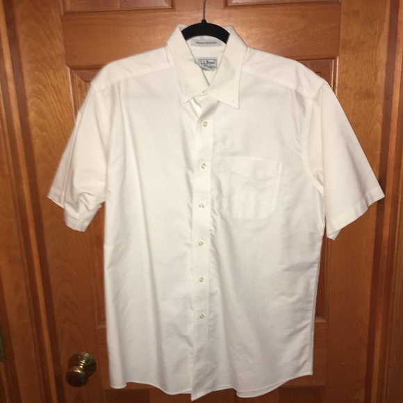 LL Bean Short Sleeve Button Down Shirt - Picture 1 of 2